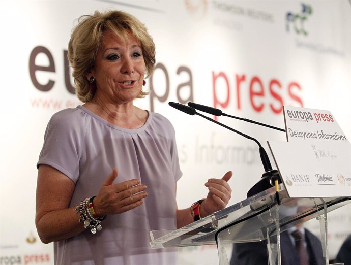 Esperanza Aguirre En Los Desayunos De Europa Press