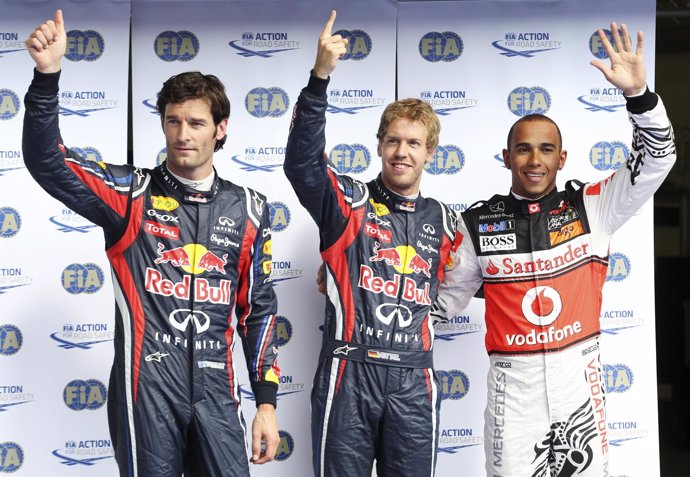 Webber, Vettel Y Hamilton
