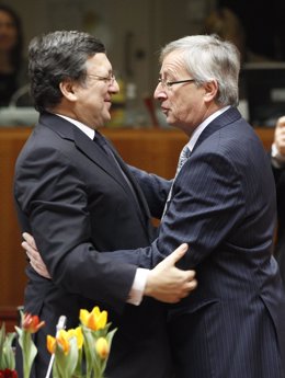Barroso Y Juncker En Bruselas