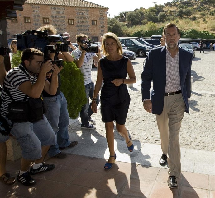 MARIANO RAJOY Y MARIA DOLORES DE COSPEDAL EN TOLEDO EN EL COMITE DEL PP