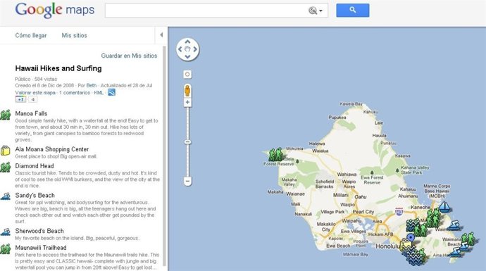 Mapa De Google Map Con Botón +1