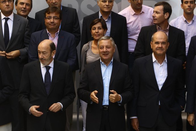 Pérez Rubalcaba, José Blanco, Manuel Chaves, Fernández Vara Y Tomás Gómez