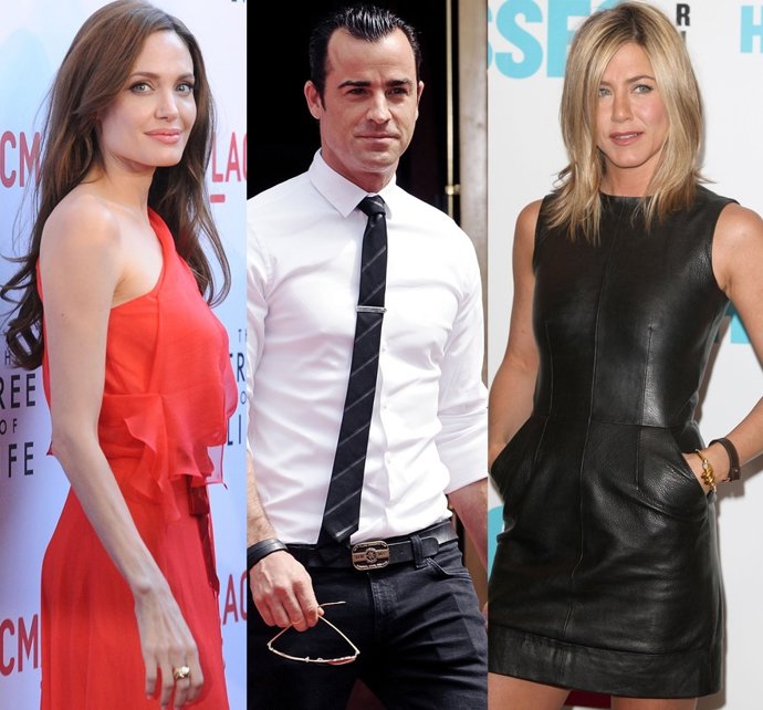 Montaje Angelina Jolie, Jennifer Aniston Y Justin Theroux