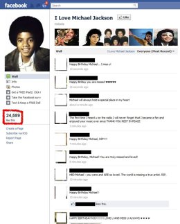 Spam de Michael Jackson en Facebook