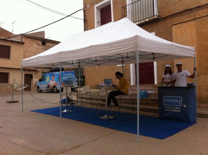 Puesto De Información Del Servicio Tooway En Un Recorrido Anterior