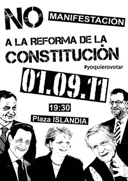 Cartel De La Manifestación De Los 'Indignados'