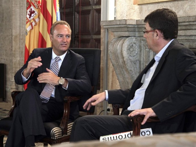 Reunión De Alberto Fabra Con El Síndic De Compromís, Enric Morera