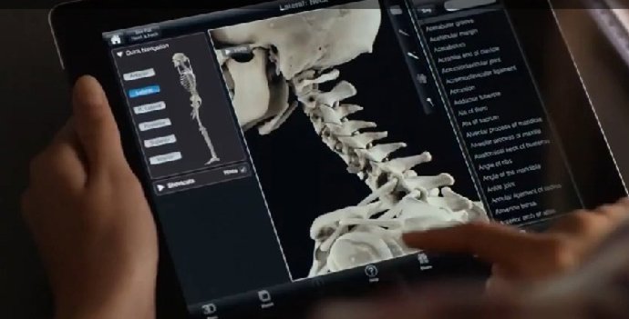 Aplicación Anatomía Ipad