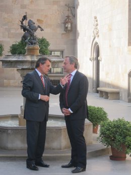 Artur Mas Junto Al Viceprimer Ministro Sueco, Jan Bjöklund