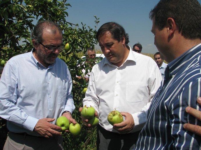 El Conseller Josep Maria Pelegrí Visita Una Plantación Afectada Por Granizo