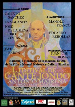 Cartel Del Festival De Cante Jondo Antonio Mairena 2011
