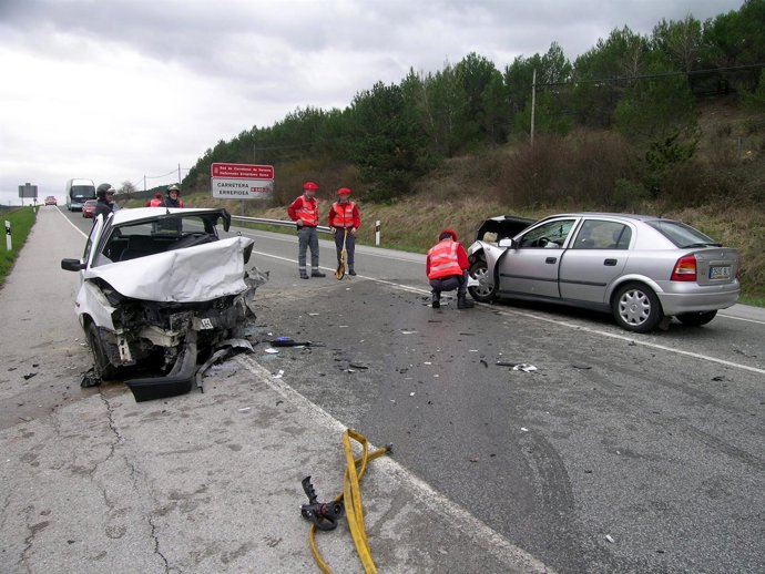 Imagen De Un Accidente Ocurrido En Navarra.