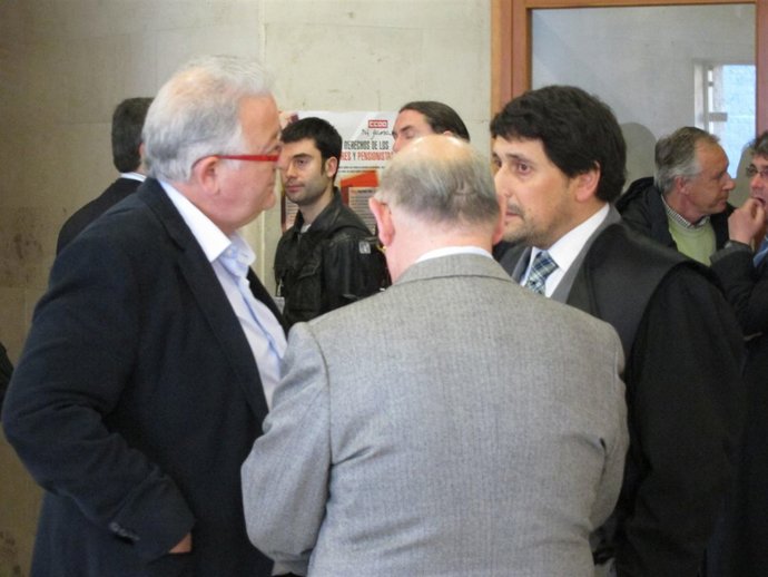 Muguruza antes de iniciarse el juicio. 