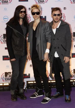 La Banda Estadounidense 30 Seconds To Mars Posa En Un Photocall