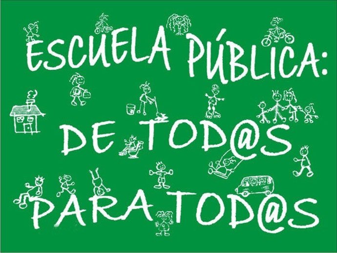 Cartel Por La Escuela Pública