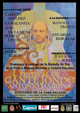 Cartel Del Festival De Cante Jondo Antonio Mairena 2011