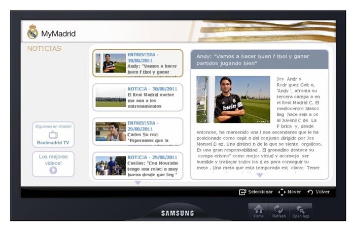 Aplicación Mymadrid  Para Samsung Smart TV Por Samsung