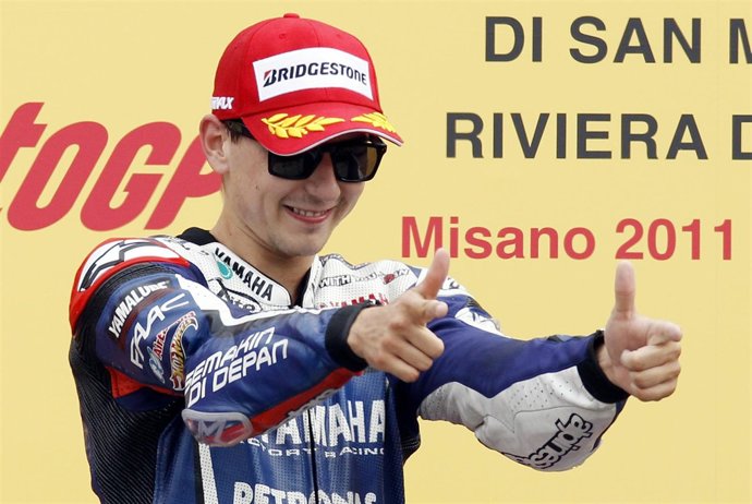 Jorge Lorenzo Celebra Su Victoria En San Marino