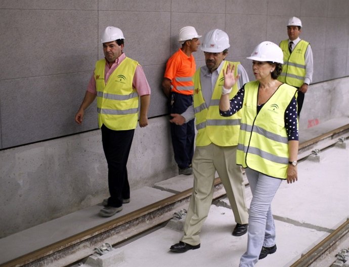 La Vicepresidenta Del BEI, Magdalena Álvarez, Visita Las Obras Del Metro 