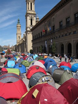 Acampada Del 15M En Zaragoza, El 1 De Junio