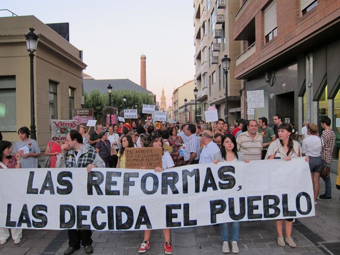 15M.- Indignados En Logroño Protestan Por La Reforma Constitucional