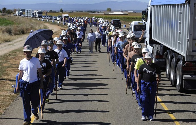Manifestación de los mineros del carbón