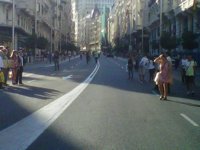 La concentración de los profesores obliga a cerrar el tráfico parte de la calle Gran Vía