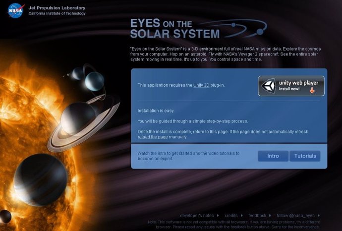 Página Web Eyes On The Solar System Por Nasa 