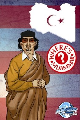 El Líder Libio Muammar Gadafi Como Personaje De Cómic