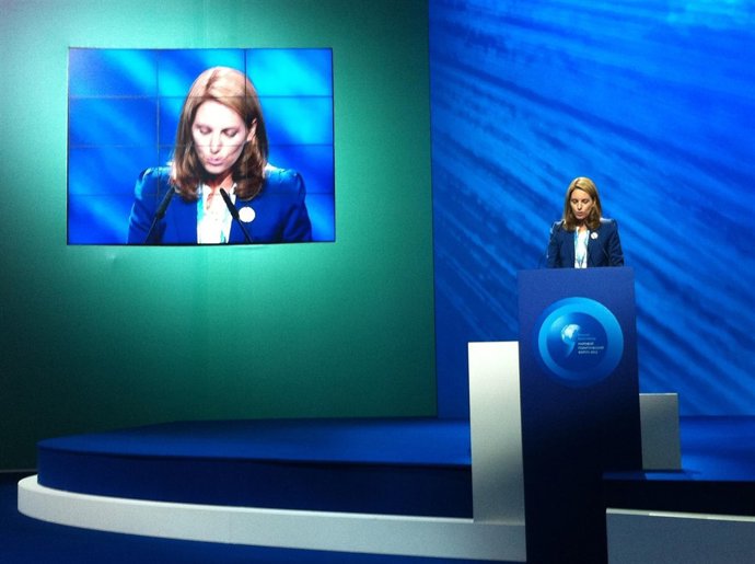 La Presidneta Del Parlamento Vasco Arantza Quiroga Durante Su Intervención