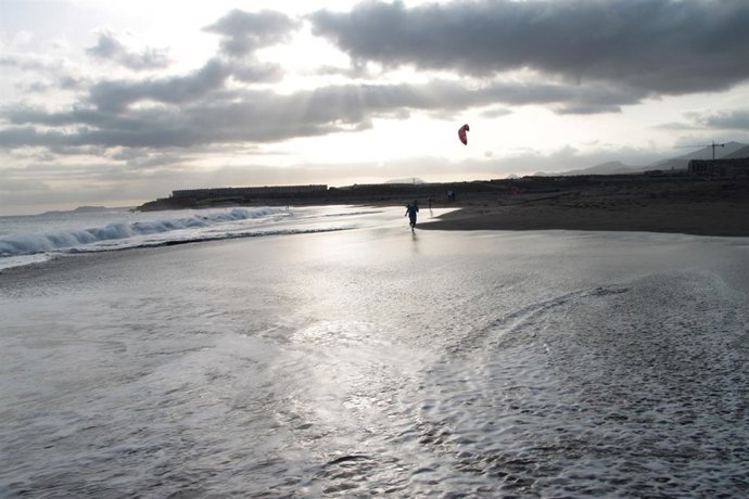 Playa De La Tejita En El Sur De Tenerife