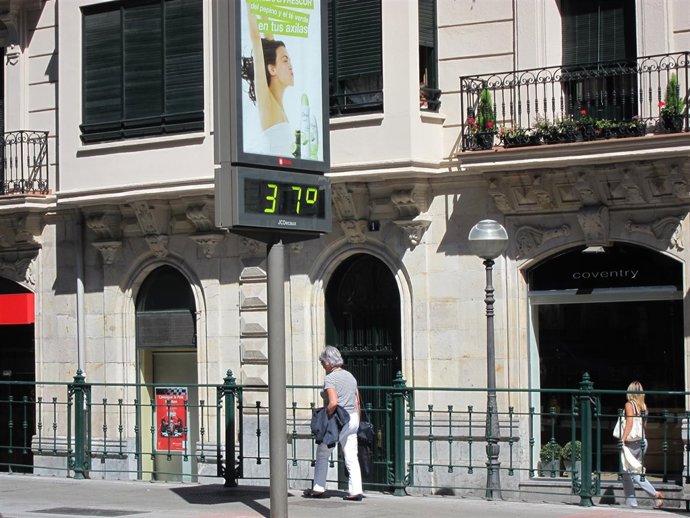 Termómetro En El Centro De Bilbao.