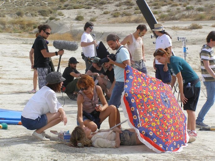 Rodaje En Los Monebros Del Corto Walkie Talkie