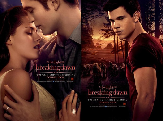 Carteles Oficiales De Amanecer Con Lautner, Stewart Y Pattinson