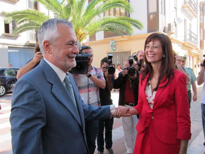 Griñán, En Luque Con La Alcaldesa, Felisa Cañete