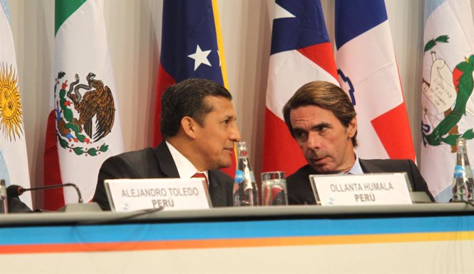 Aznar Con El Presidente De Perú, Ollanta Humala
