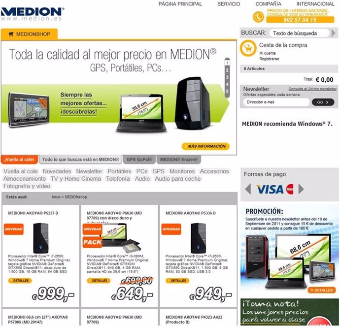 Web Tienda Online Medion
