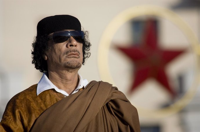 El Líder Libio Muamar Gadafi