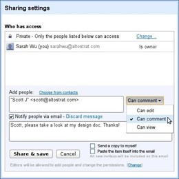 Opción 'Puede Comentar'