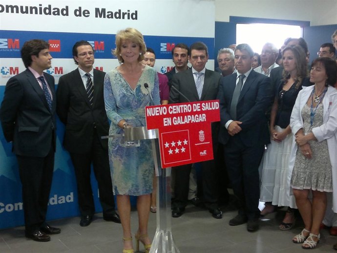 Aguirre Durante La Inauguración Del Centro De Salud De Galapagar
