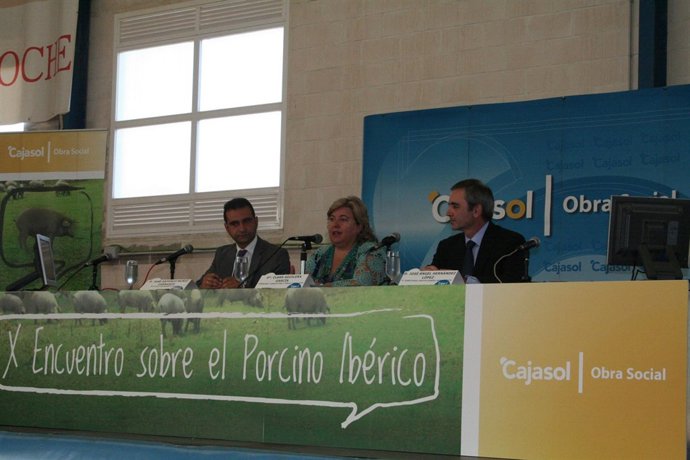 La Consejera De Agricultura, Clara Aguilera, En Un Encuentro Sobre El Porcino.