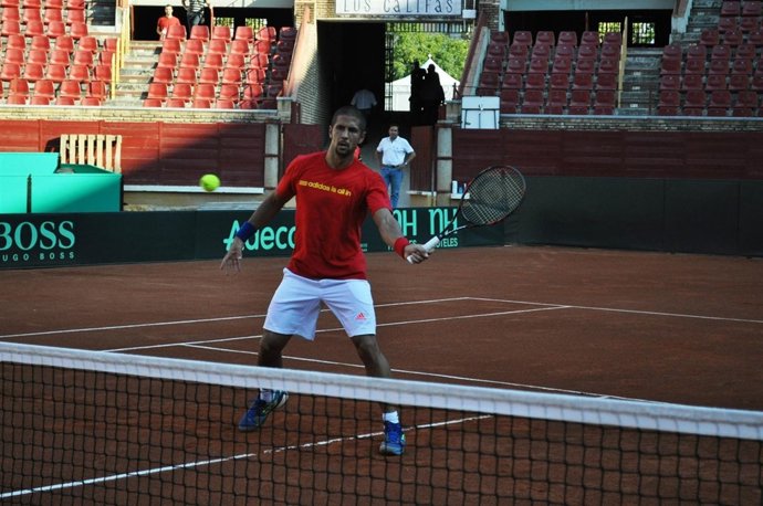 Fernando Verdasco En La Copa Davis En Córdoba