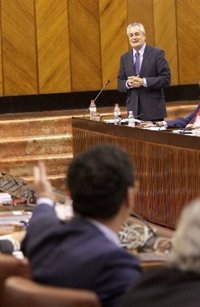 Griñán recuerda a IULV-CA que el Estatuto de Autonomía ya recoge el principio de estabilidad presupuestaria