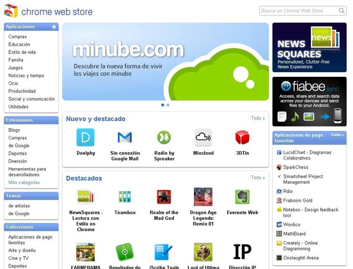Versión Española De Chrome Web Store 