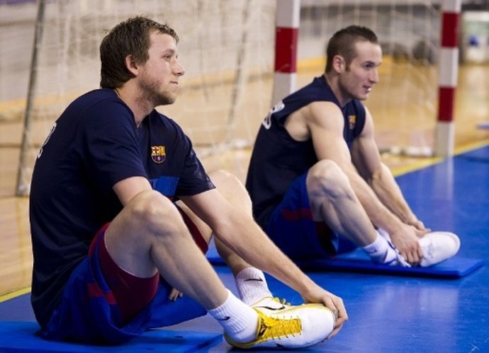 Ingles Y Huertas En Su Primer Entrenamiento De La Temporada.