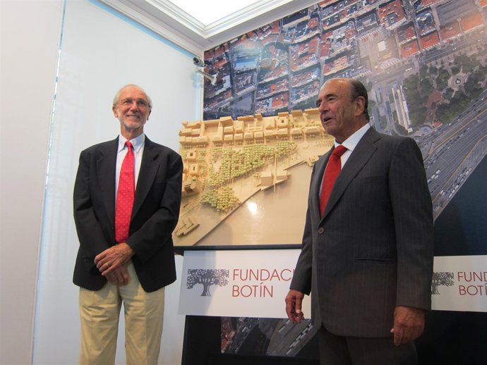 Emilio Botín Y Renzo Piano En La Presentación Del Proyecto