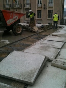 Obras de la Plaza de Santa María de Jaén