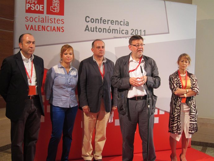 Soler, Pajín, Calabuig, Puig Y Rodríguez Piñero En La Convención Del PSPV