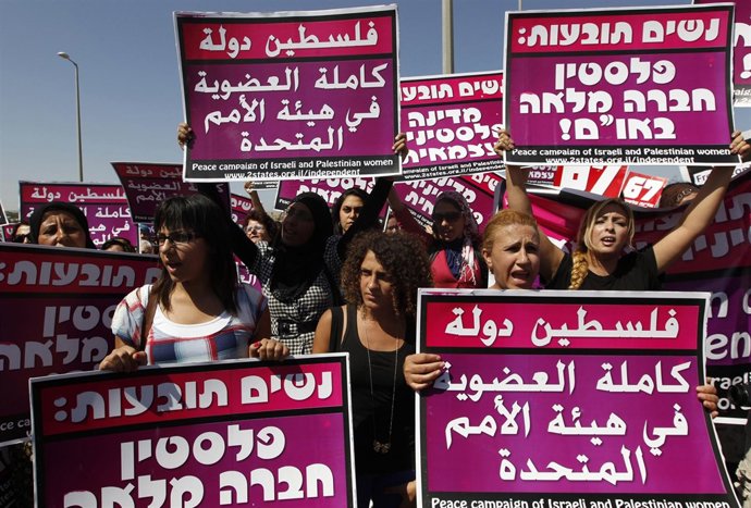 Manifestación Palestina Por La Adhesión De Un Estado Palestino A La ONU