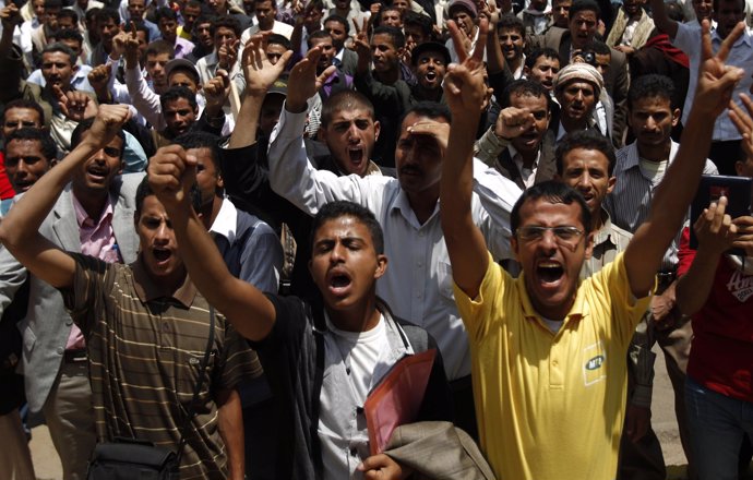 Manifestación En Yemen Contra Salé